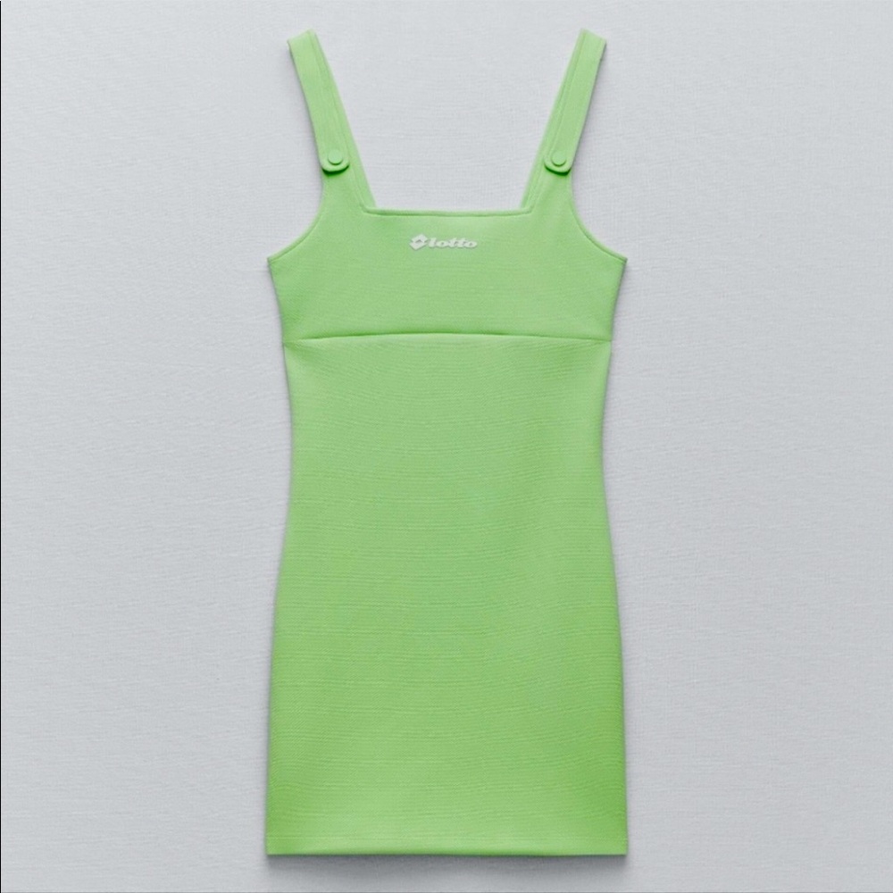 ZARA x LOTTO  Green mini dress